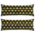 thumbnail image 1 of Bee Lovers Gift - 20x54 Full Body Pillow Cover with Invisible Zipper, Stretchy Soft Fabric (Honeycomb & Bumble Bee Print Design), 1 of 4