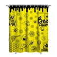thumbnail image 1 of Bee Lovers Shower Curtain Yellow Honeycomb Pattern - Premium Waterproof Bathroom Drape Machine Washable Quick Dry 72x84 Inches with Hooks, 1 of 5