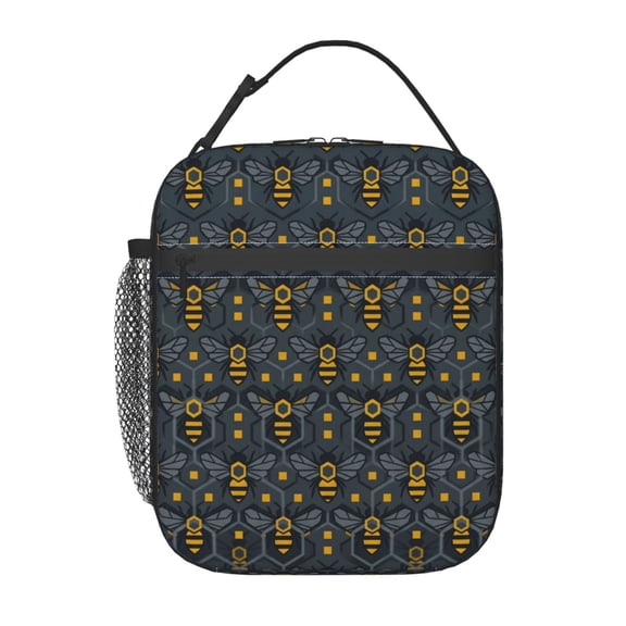 Bee Lunch Box Insulated Lunch Bag For Man Women Reusable Leakproof Cooler Portable Tote Lunchbox For Work Office Travel Picnic