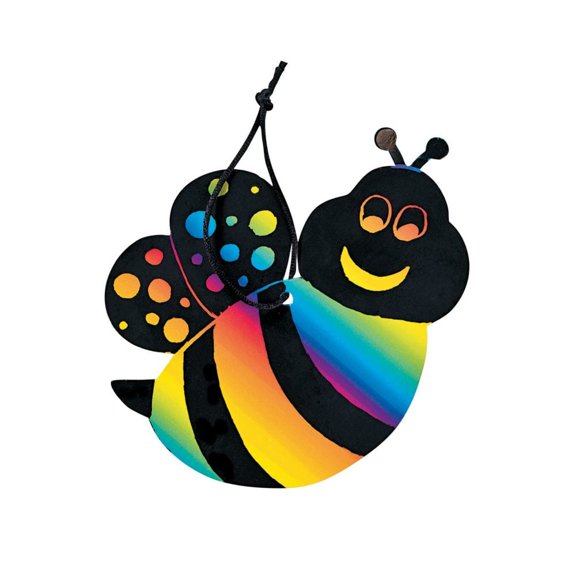 Bee Magic Scratch Ornaments - Craft Supplies - 24 Pieces