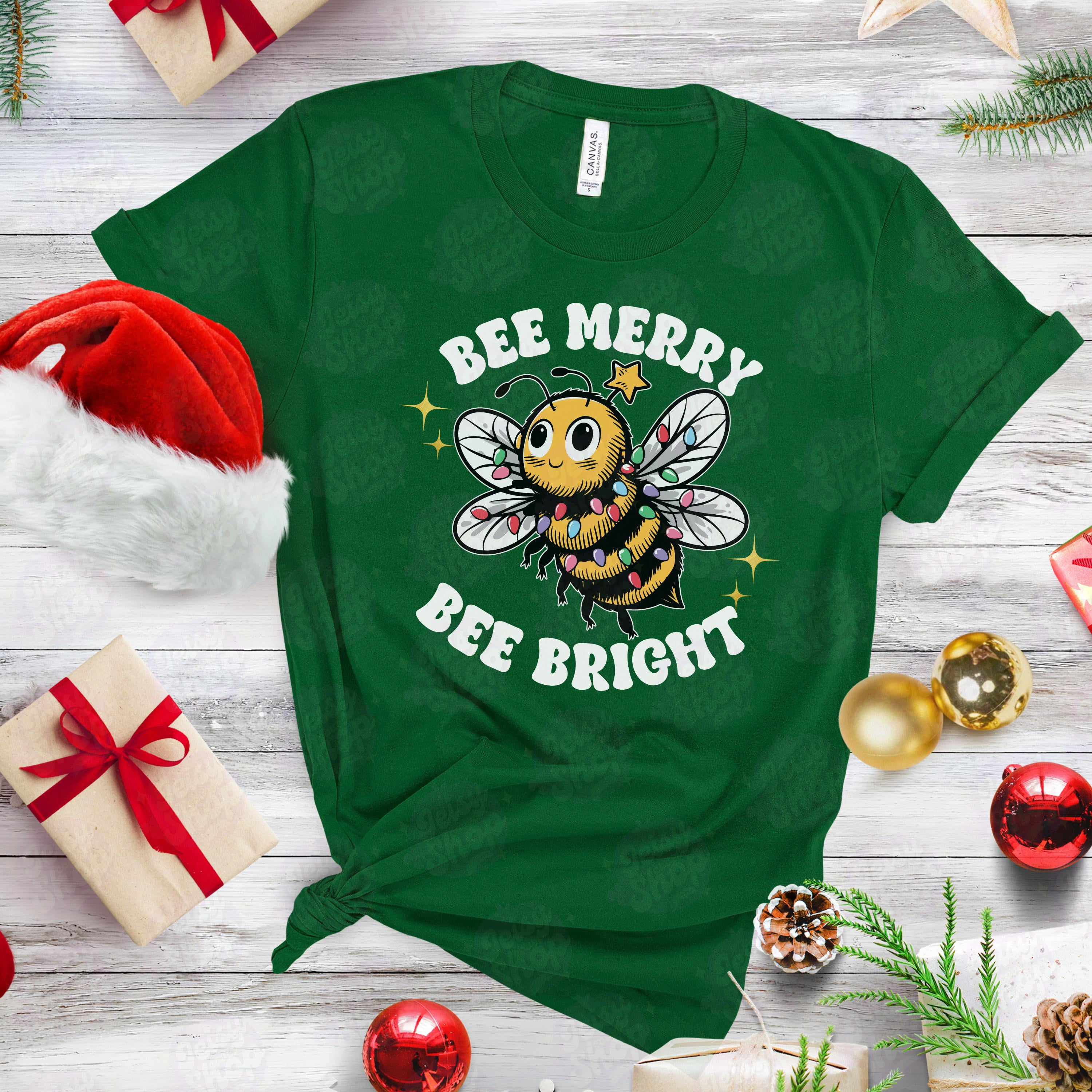Bee Merry Bee Bright Christmas Shirt Funny Oh Christmas Bee Shirt bee-merry-bee-bright-christmas-shirt-funny-oh-christmas-bee-shirt