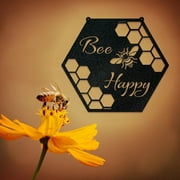 Bee Metal Sign Giftcraft Metal Bee Wall Decor Bee Metal Wall Art Wall Decor for Living Room Bedroom Bathroom Farmhouse Metal Home Decor Wall Sculpture 12 Days of Christmas Decorations Easter Flowers