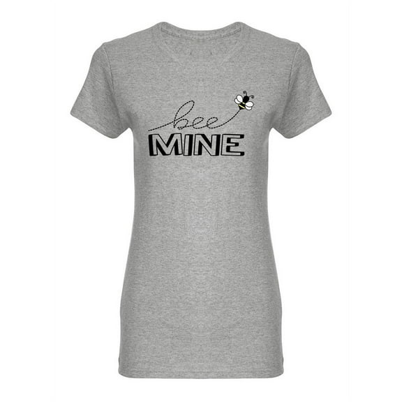 Bee Mine Text Design Shaped T-Shirt Women -Image by Shutterstock, Female XX-Large