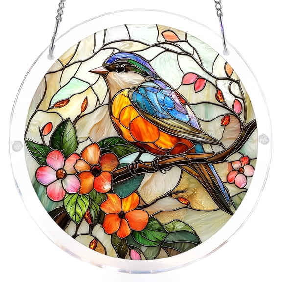 Bee Mosaic Suncatcher Kit, DIY Acrylic Stained Glass Style Window Hanging, Nature Craft for Home Decor d