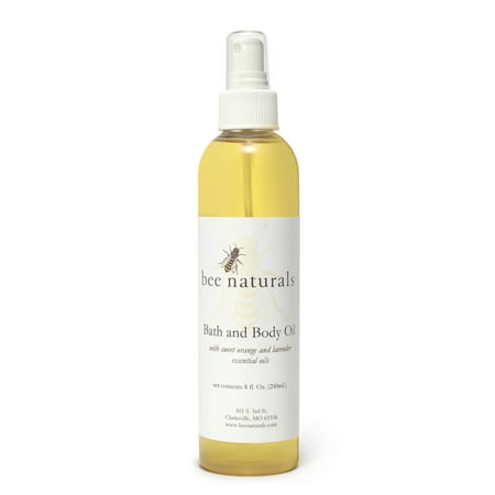 Bee Naturals Lavender Aromatherapy Bath & Body Oil with Coconut, Rice Bran, Sesame Oils, 8.5 fl oz