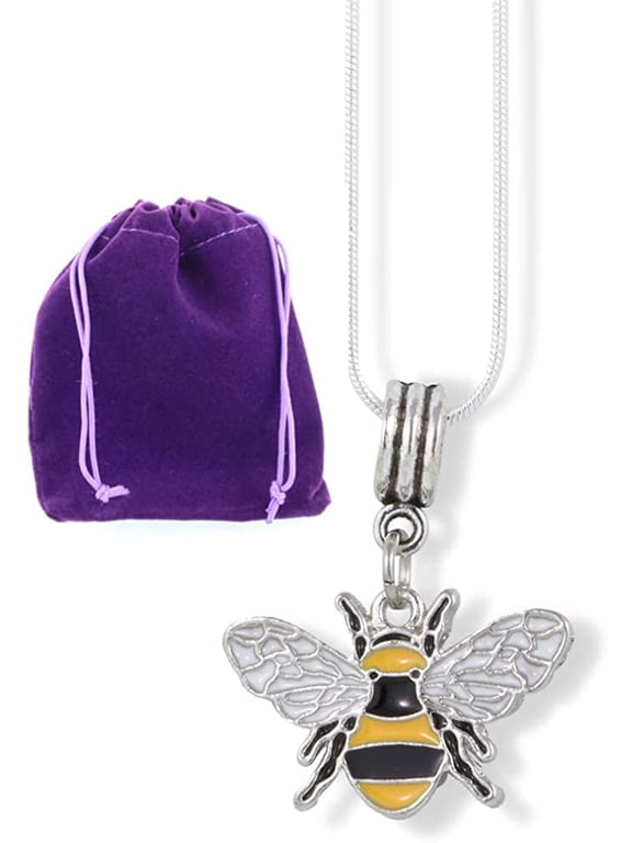 Bee Stainless Steel Snake Chain Charm Necklace