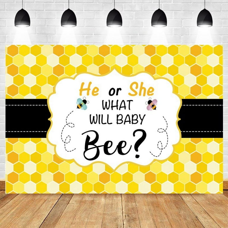 Bee Newborn Baby Shower Backdrop Sunflower Sweet Honeycomb Baby