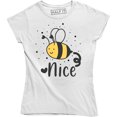 thumbnail image 1 of Bee Nice Pocket Honey Environment Good Vibes Vegan Kind Funny T-Shirt, 1 of 4