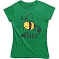 thumbnail image 1 of Bee Nice Pocket Honey Environment Good Vibes Vegan Kind Funny T-Shirt, 1 of 4