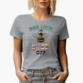 thumbnail image 1 of Bee Nice or Buzz Off, Floral Bee Art Merch Gift, Heather Grey T-Shirt, Large, 1 of 5