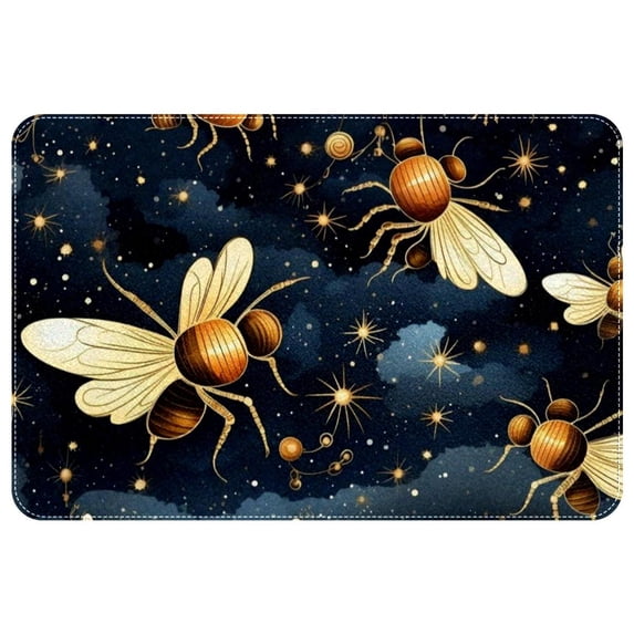 Bee Non-Slip Polyester Door Rug Chair Mat Kitchen Rugs, Machine Washable