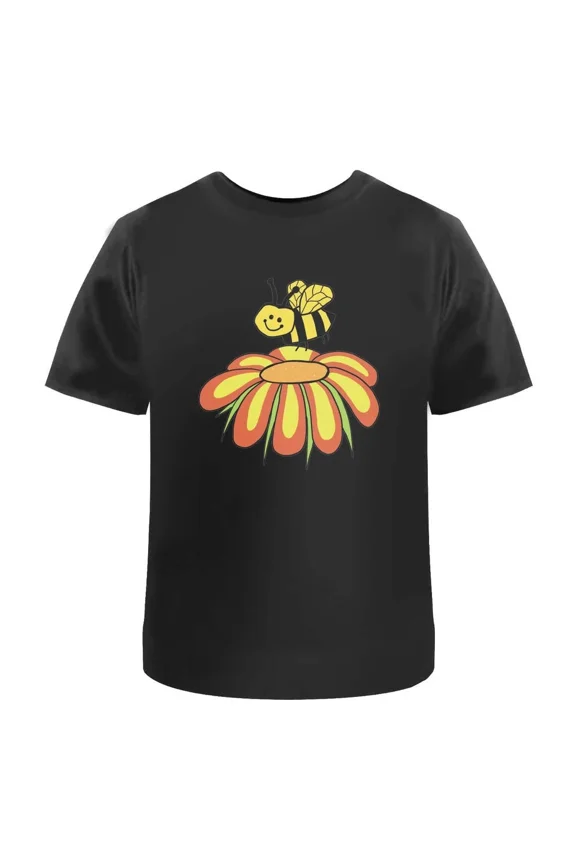Bee On Flower' Unisex T-Shirt - 100% Cotton (S-XXL) (TA038593)