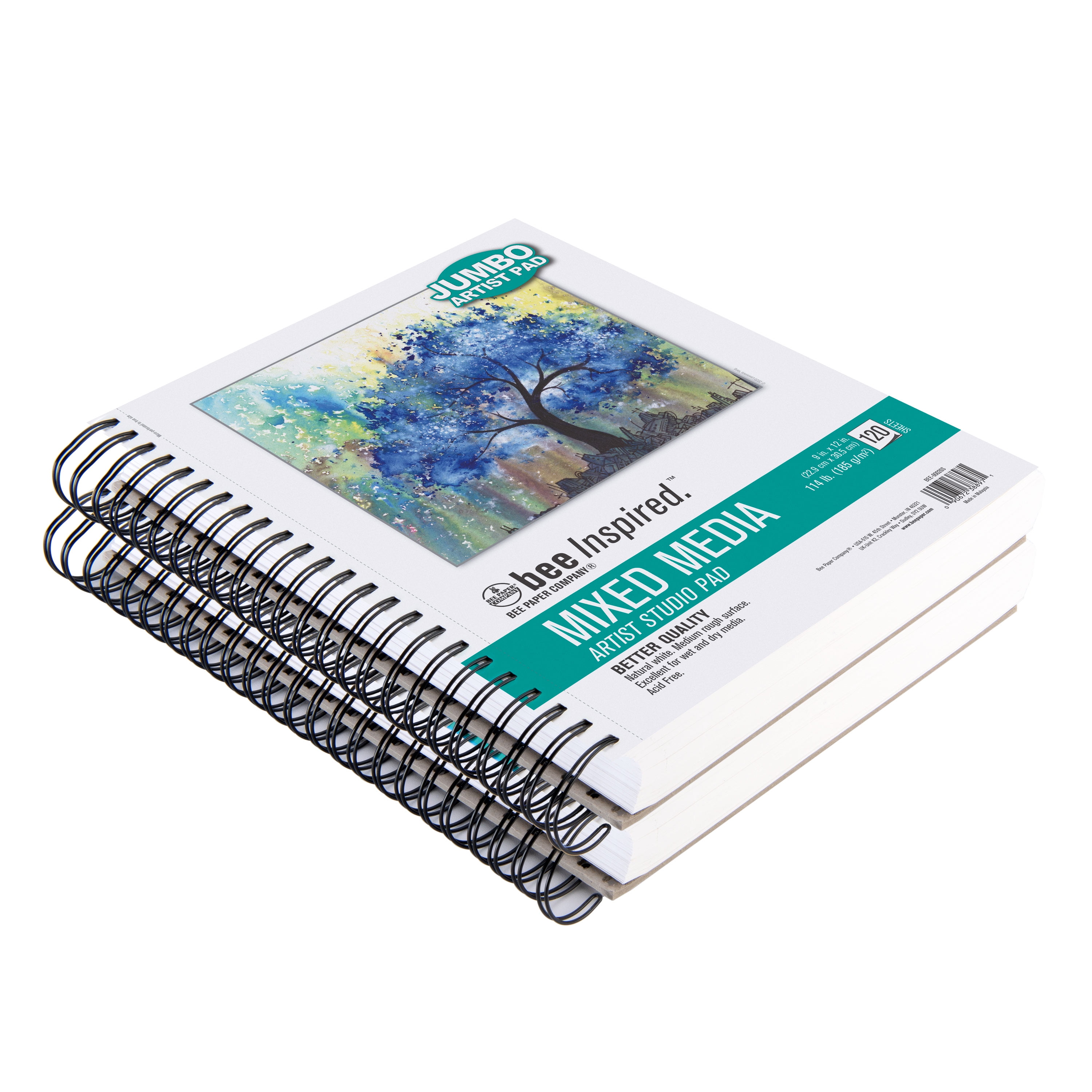 Bee Paper 11x14 93 lb. (150 gsm) Super Deluxe Mixed Media 60 Sheet Double  Wire Bound Pad: University of Florida