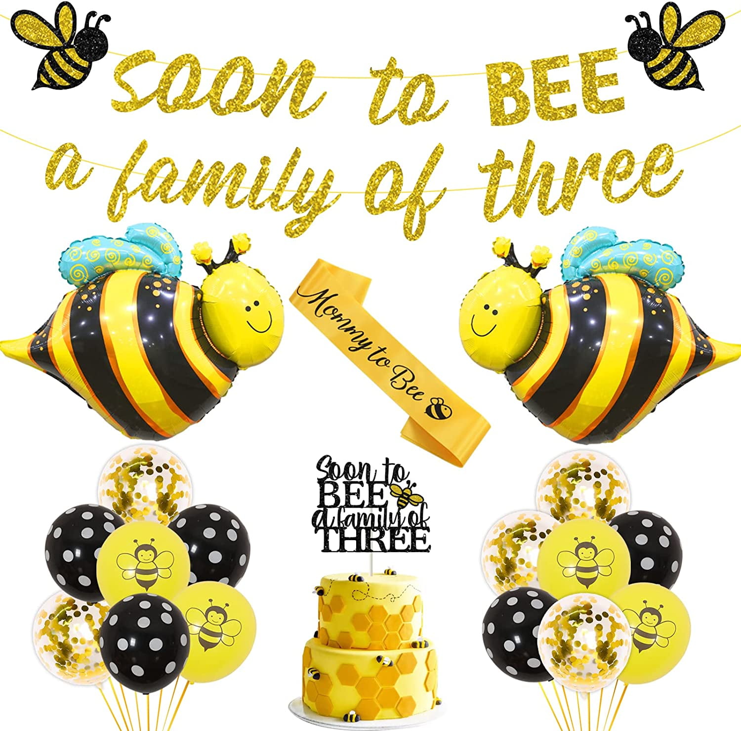 Printable Bee Decor Set of 5 Bee Hive Bumble Bees Honey 