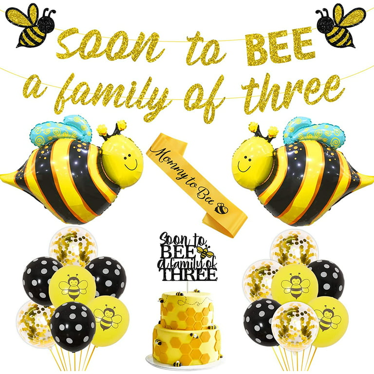Bee Party Supplies Honey Bee Party, Soon To Bee A Family Of Three