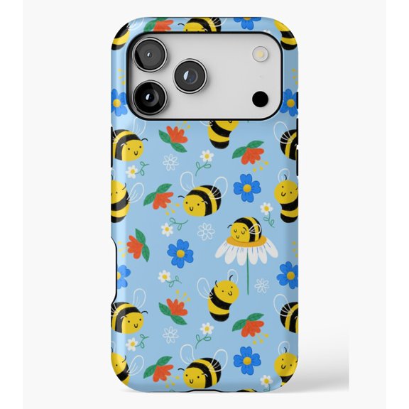 Bee Pattern M147, Case for iPhone 17/16/15/14/13/12/11 Pro Max – Stylish Unisex Protective Cover