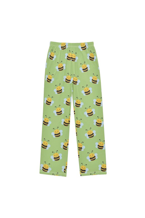 Bee Pattern Pajama Pants Soft Lightweight Lounge Pants Bottoms Sleep Pants Warm Comfy