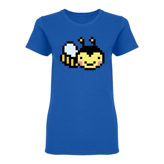 Bee Pixel Art Shaped T-Shirt Women -Image by Shutterstock, Female Large