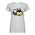 thumbnail image 1 of Bee Pixel Art Shaped T-Shirt Women -Image by Shutterstock, Female Small, 1 of 2