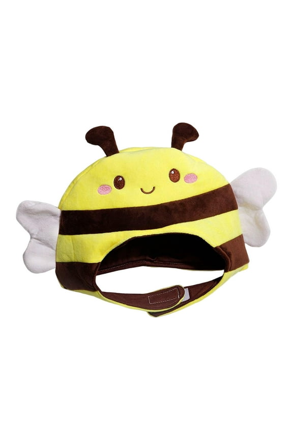 Bee Plush Hat Photo Props Head Warmer Costume Accessories Women Men Headwear for