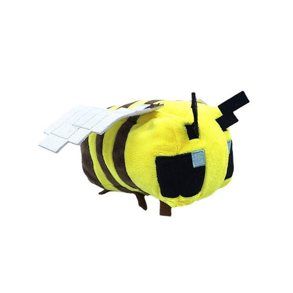 Bee Plush Toy 7.9 Inch, Game Mob Plush Pixel Design Decorative Stuffed Animal for Fans Home Decor Gift