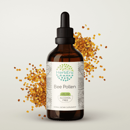 Bee Pollen Alcohol-FREE Herbal Extract Tincture, Super-Concentrated Organic Bee Pollen (Bee Pollen) 4 oz