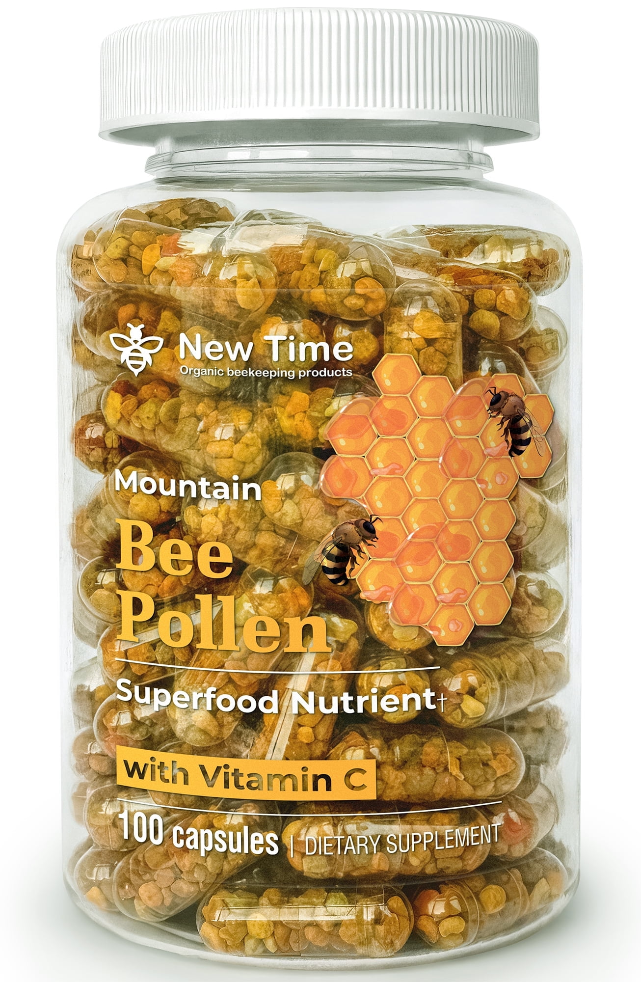 Bee Pollen Capsules Organic Supplement For Men Women Fermented Bee Bee Pollen Capsules Organic Supplement For Men Women Fermented Bee