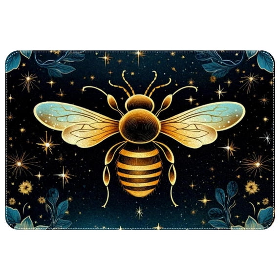 Bee Polyester Non-Slip Machine Washable Chair Rugs Office Mat Area Rugs Bath Rug