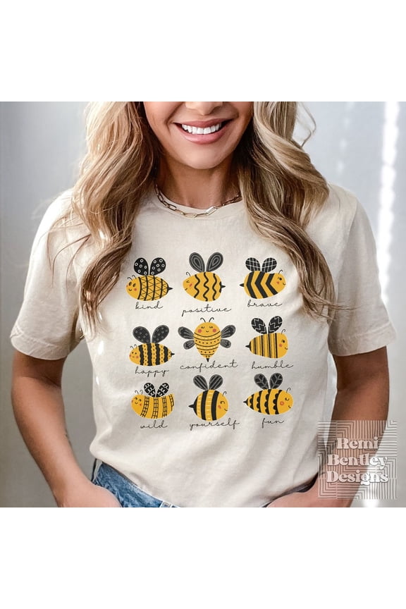 Bee Positivity Shirt Bee Lover Gift. Cute Bee T-Shirt Gift for Teacher. Teacher Shirt to Spread Positivity
