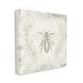 thumbnail image 1 of Bee Print Floral Pattern White Paint Design Animals & Insects Gallery-Wrapped Canvas Print Wall Art, 17x17, 1 of 1