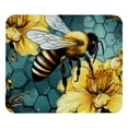 thumbnail image 1 of Bee Printed Square Desk Mat Mousepad, 8.3x9.8 Inch, Non-Slip Rubber Bottom, Suitable for Office and Gaming, 1 of 6