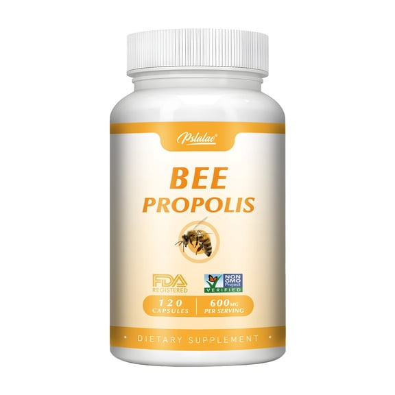 Bee Propolis Capsules - Immune System Booster, Antimicrobial Antioxidant Support - 120 Capsules