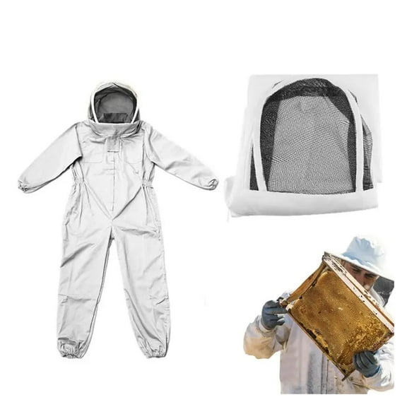 Bee Protective Suit Breathable Fabric Hooded Clothing for Beekeeping Firm Fit Beekeeping Equipment ,Comfortable and Sturdy