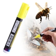 Bee Queen Marking Pen - Quick Dry Paint Marker for Beekeepers - Fluorescent Colors 13.5cm 10ml - Apiary Tool - Yellow