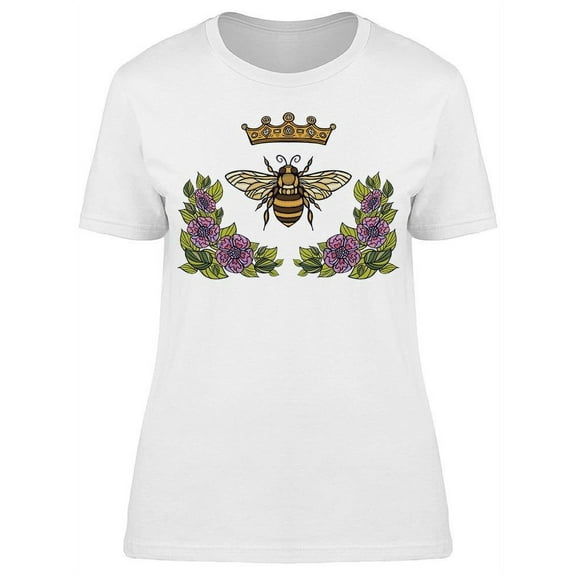 Bee Queen With Crown T-Shirt Women -Image by Shutterstock, Female 3X-Large