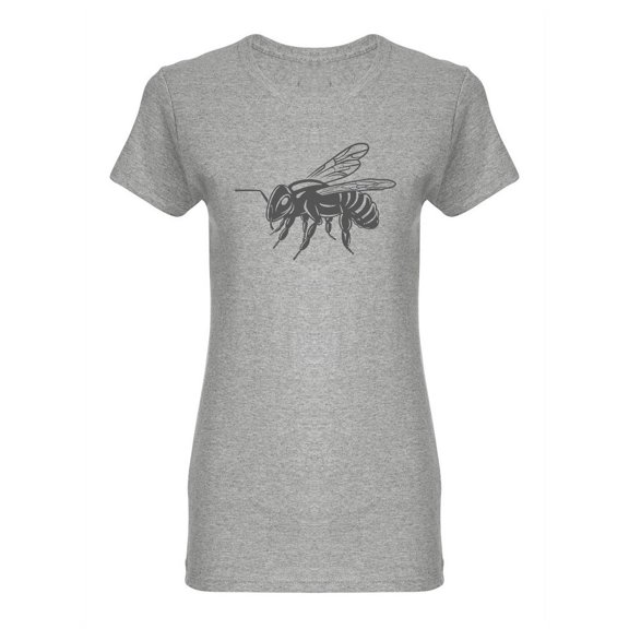 Bee Realistic Sketch Shaped T-Shirt Women -Image by Shutterstock, Female Small