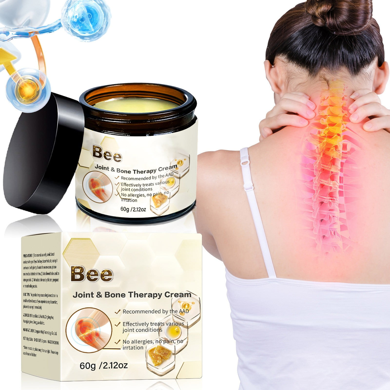 Bee Repair Cream,Joint Care Balm Full Body Joint Relief Moisture ...