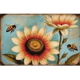 thumbnail image 1 of Bee Retro Aluminum Sign 5.5"x8" Metal Sign Bee Farmhouse Wall Decor Boho Bedroom Decor Tin Garden Signs for Cafes Club Pub Man Cave Wall Sign Bee Gifts, 1 of 6