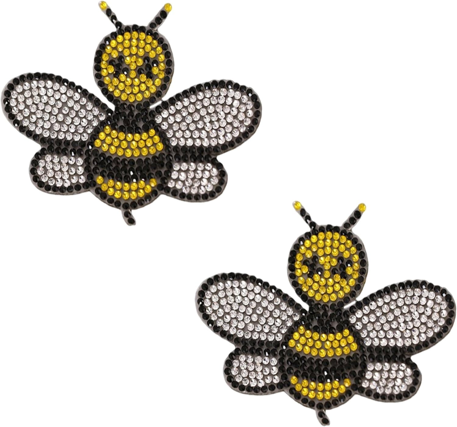 Bee Rhinestone Patches Sparkly Honeybee Iron on Patches Crystal