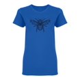thumbnail image 1 of Bee Sketch Design Shaped T-Shirt Women -Image by Shutterstock, Female Small, 1 of 2