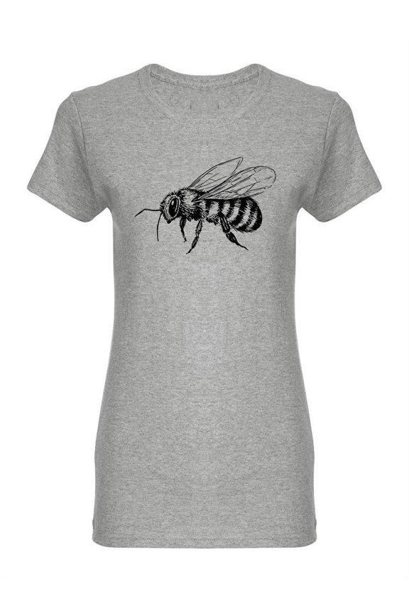 Bee Sketch Style. T-Shirt Women -Image by Shutterstock, Female Small