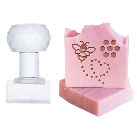 Bee Soap Stamp Beehive Soap Embossing Stamp Acrylic Chapter Imprint Stamp for Handmade Soap Cookie Clay Pottery Stamp Biscuits