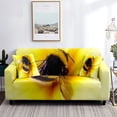 thumbnail image 1 of Bee Sofa Cover Cute Cartoon Bugs Pattern Stretch Couch Slipcover Yellow All-Wrapped Washable Furniture Protector From Dust Stain, 1 of 4