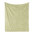 thumbnail image 1 of Bee Soft Flannel Fleece Throw Blanket, Continuous Flying Insects Spring Nature Print on Pastel Background, Cozy Plush for Indoor and Outdoor Use, 60" x 80", Eggshell Yellow, by Ambesonne, 1 of 5