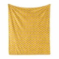 thumbnail image 1 of Bee Soft Flannel Fleece Throw Blanket, Geometric Hexagon Shapes as Colorful Yellow Toned Honeycomb Pattern, Cozy Plush for Indoor and Outdoor Use, 70" x 90", Marigold Yellow, by Ambesonne, 1 of 6