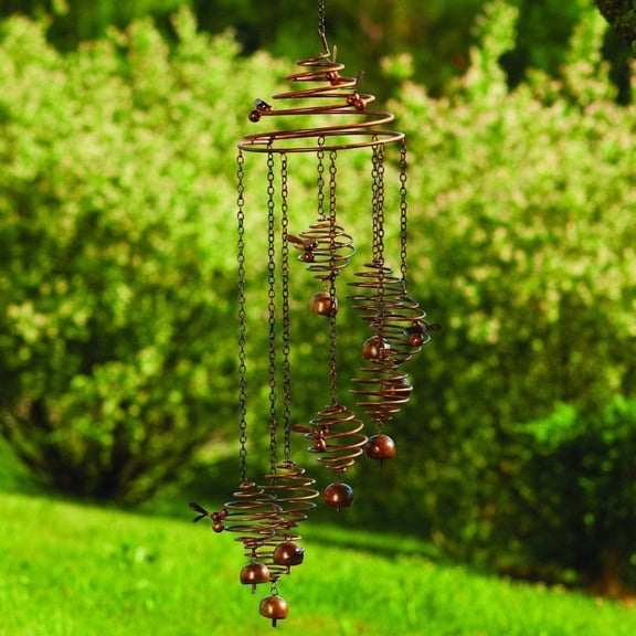 Bee Spiral with Bells Mobile Wind Chime