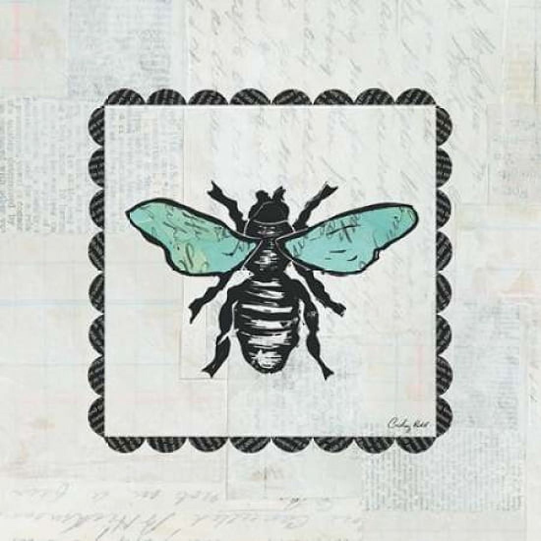 Bee Stamp Canvas Art - Courtney Prahl (24 x 24)