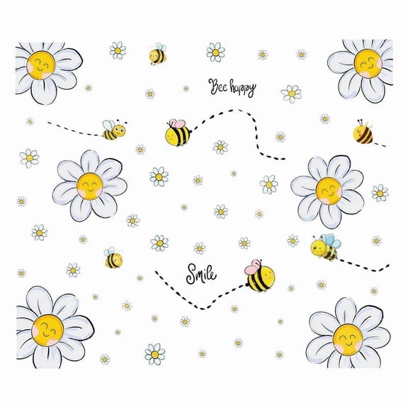 Bee Stickers, Bee Wall Decals, Window Sticker, Festival Sealing Sticker Adhesive Electrostatic Stickers for Refrigerator Toilet