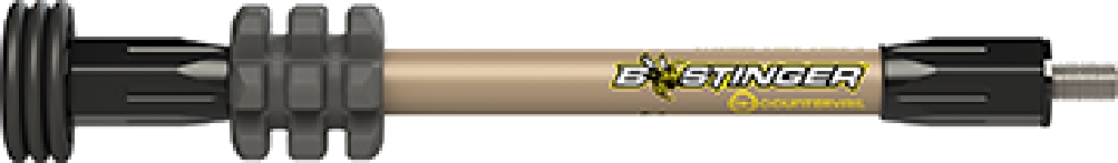 Bee Stinger B-Stinger MicroHex V-Bar Stabilizer - 0.5" Diameter, Black/White 12" With Countervail Tech