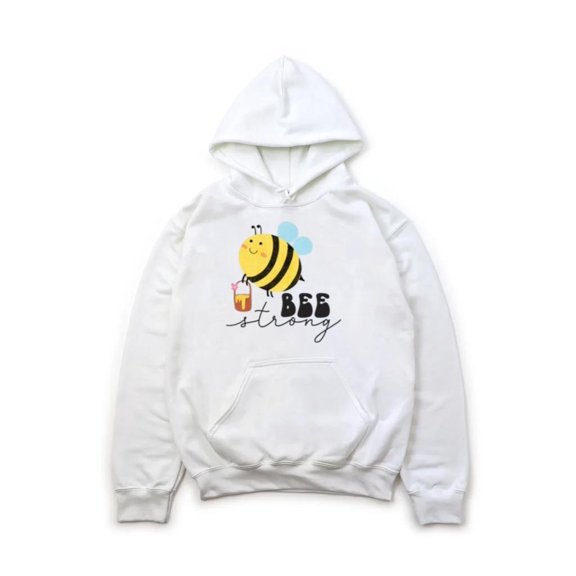 Bee Strong Funny Honeybee Pun Save The Bees Motivation Insect Hoodie, for men & women, up to size 5XL